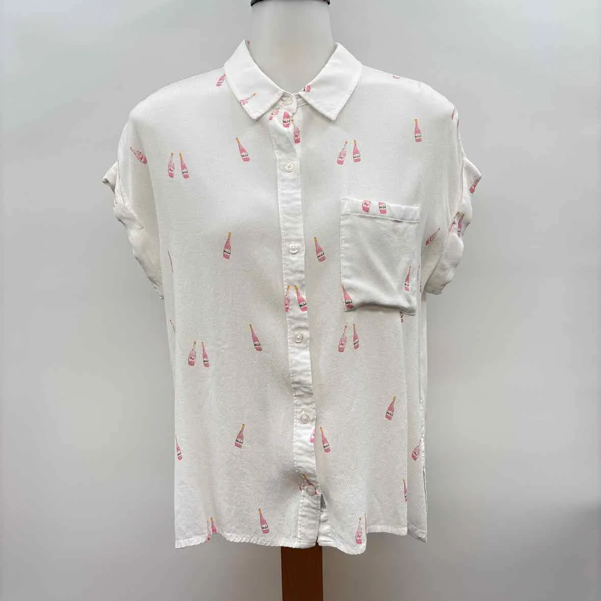 Rails Women's Size M White Misc. Short Sleeve Shirt