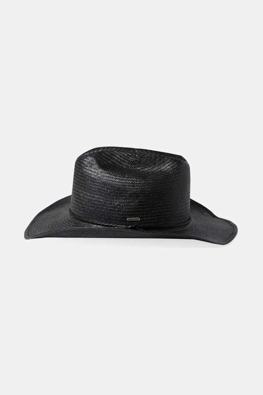 Range Straw Cowboy Hat - Black Brixton