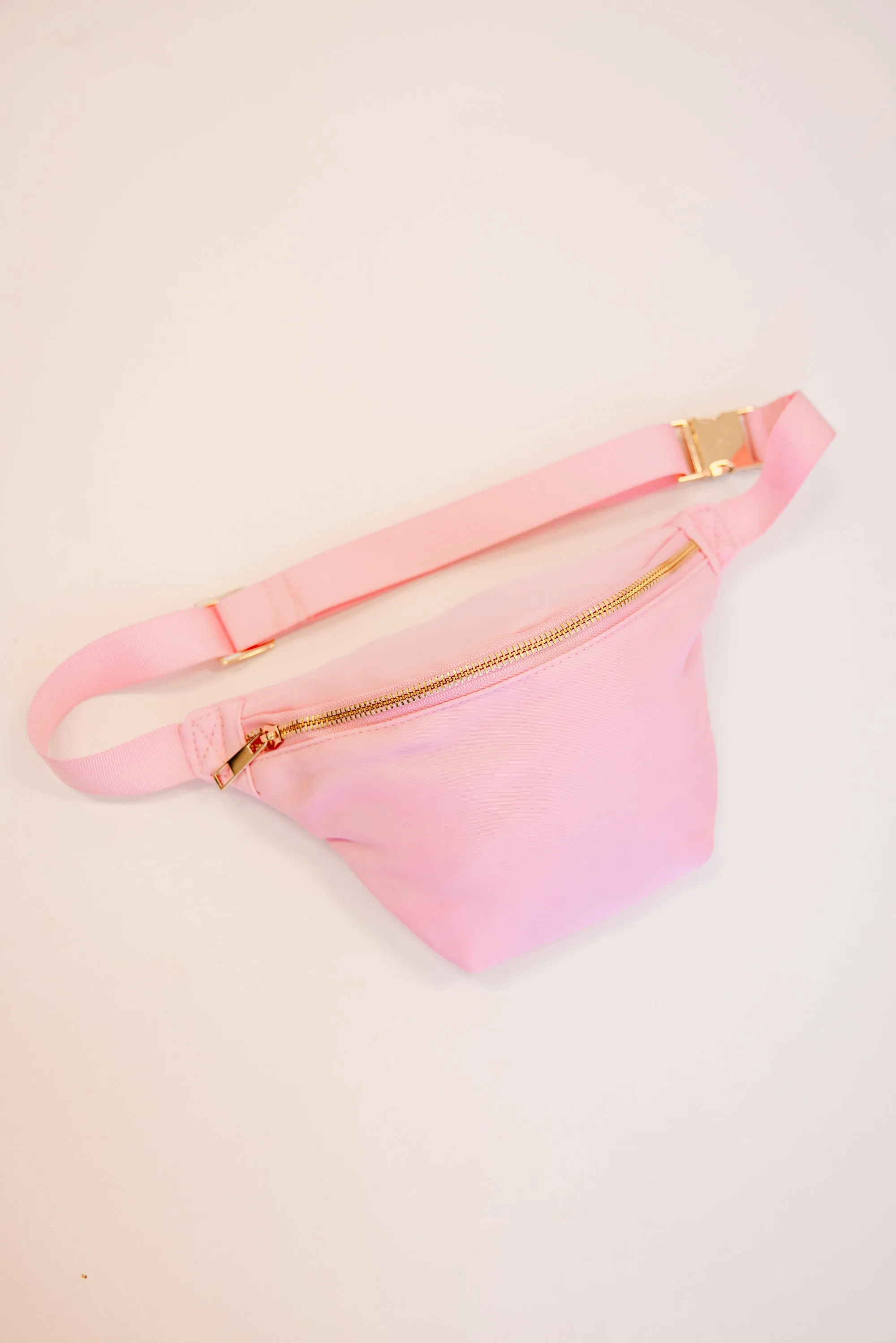 Ready For Action Baby Pink Varsity Fanny Pack