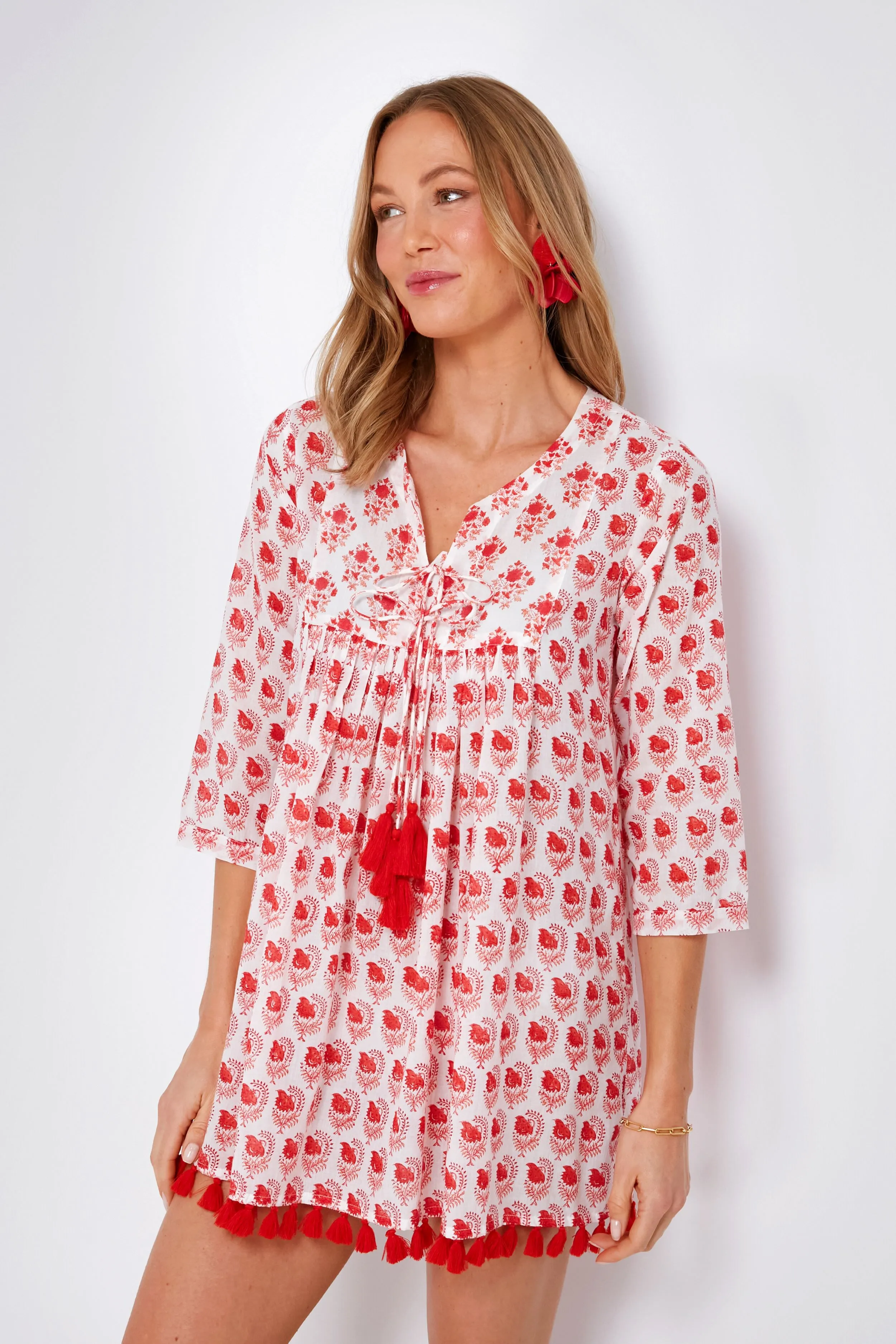 Red Caitlin Seychelles Tunic