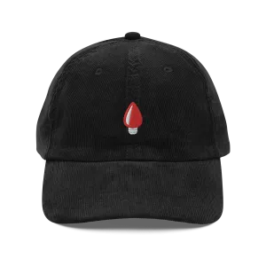Red Holiday Light Corduroy Hat