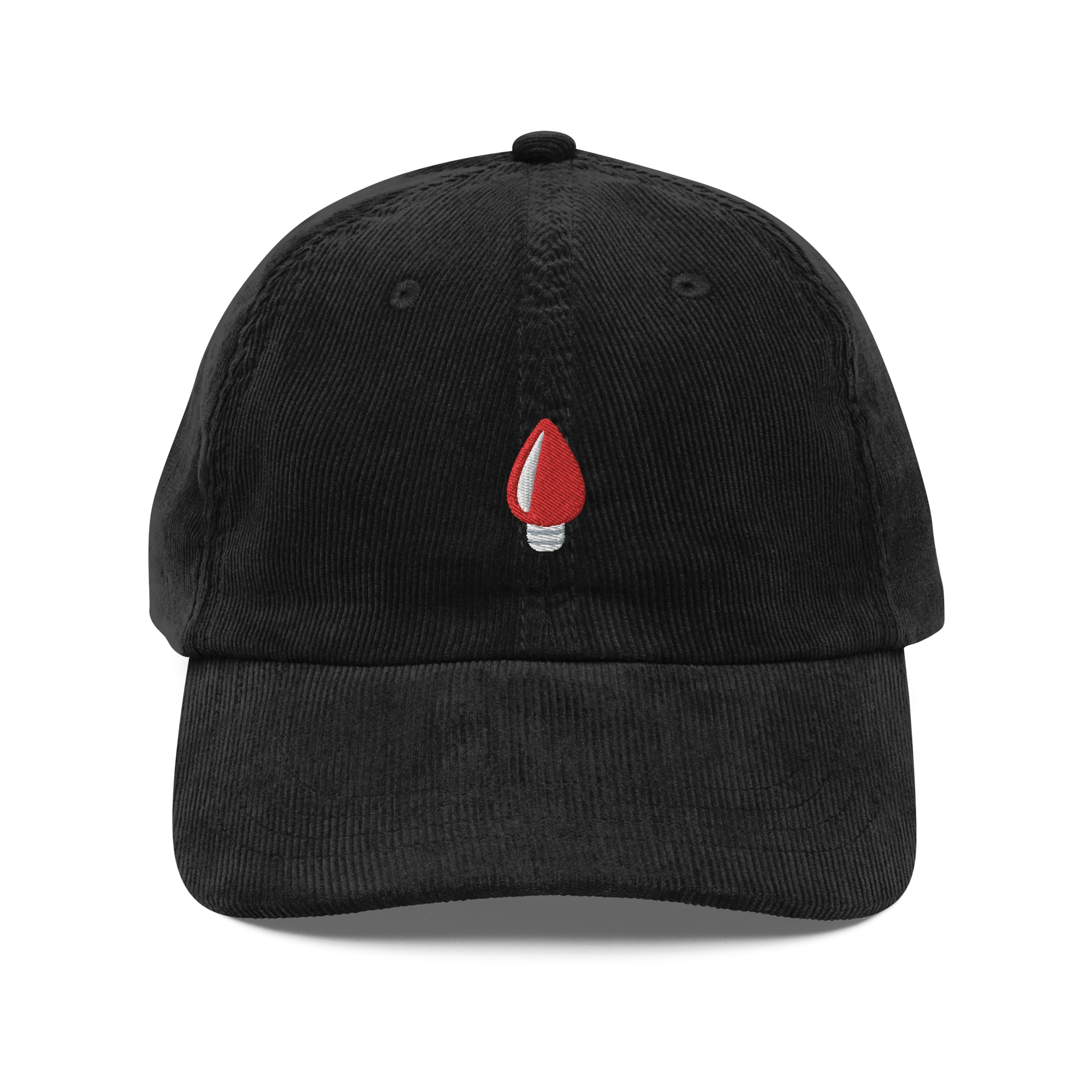 Red Holiday Light Corduroy Hat