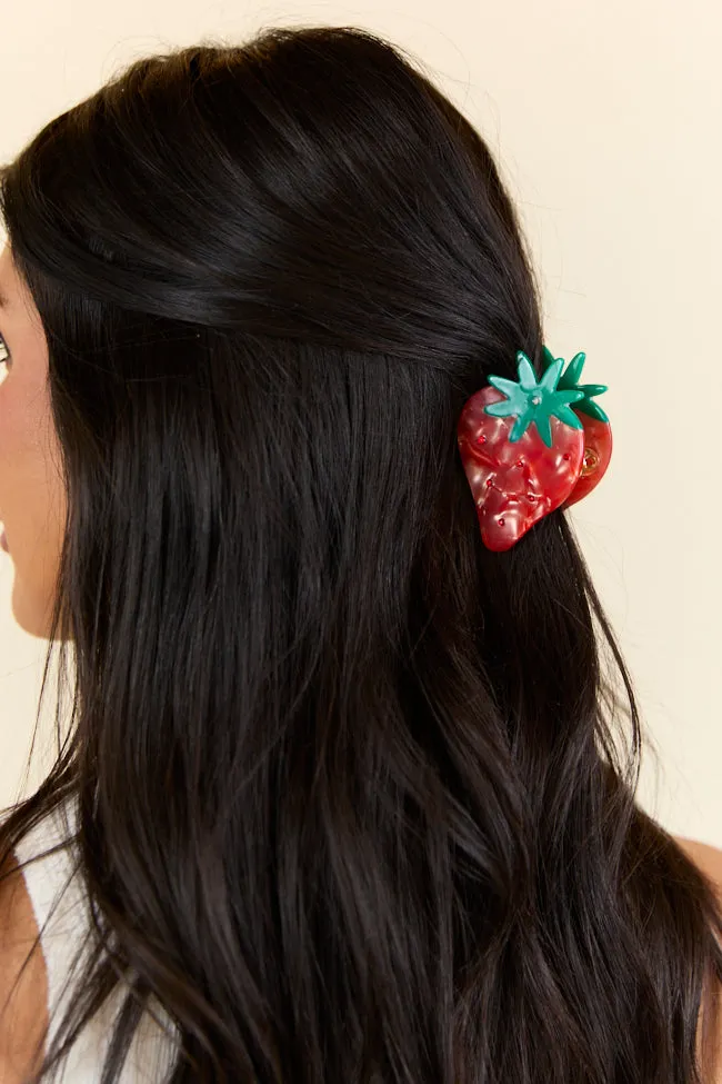 Red Strawberry Claw Clip
