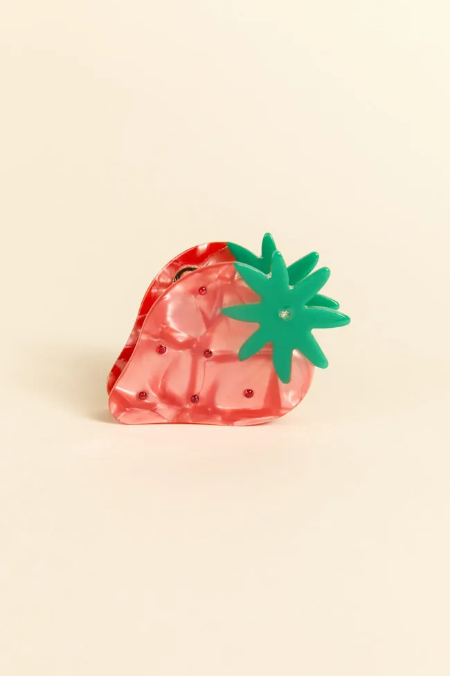 Red Strawberry Claw Clip