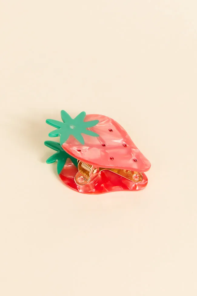 Red Strawberry Claw Clip