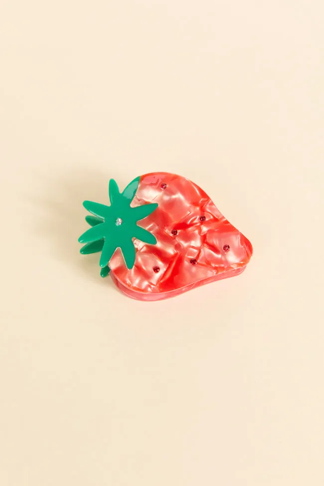 Red Strawberry Claw Clip