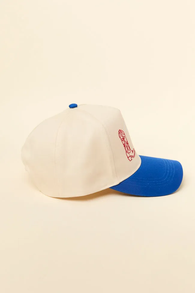 Red White & Blue Cowboy Boot Trucker Hat