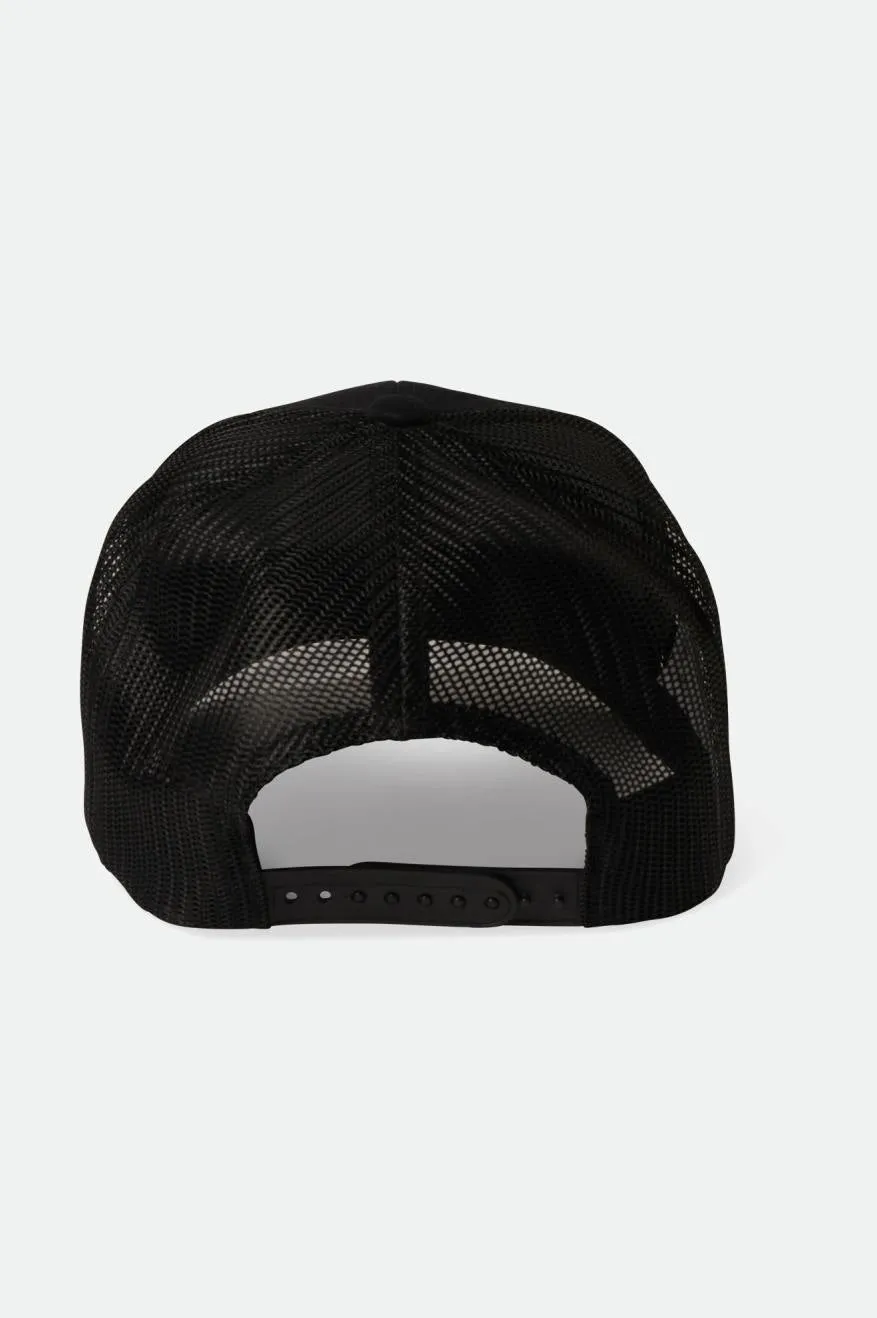 Regal Netplus Trucker Hat - Black/Black Brixton