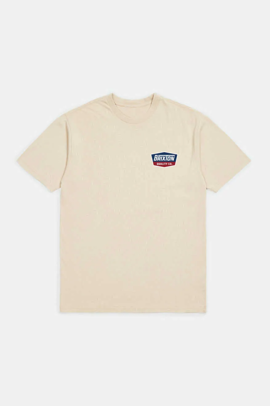 Regal S/S Standard T-Shirt - Cream/Navy Brixton