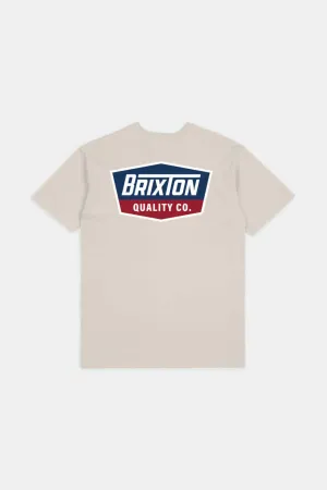 Regal S/S Standard T-Shirt - Cream/Navy Brixton