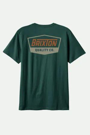 Regal S/S Standard T-Shirt - Deep Emerald/Rust/Sand Brixton