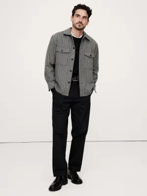 Relaxed Wool-Blend Overshirt Banana Republic