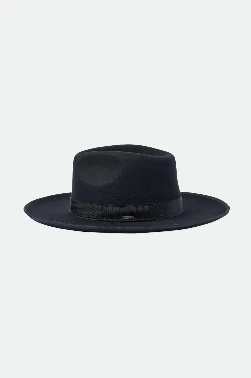 Reno Fedora - Black/Black Brixton