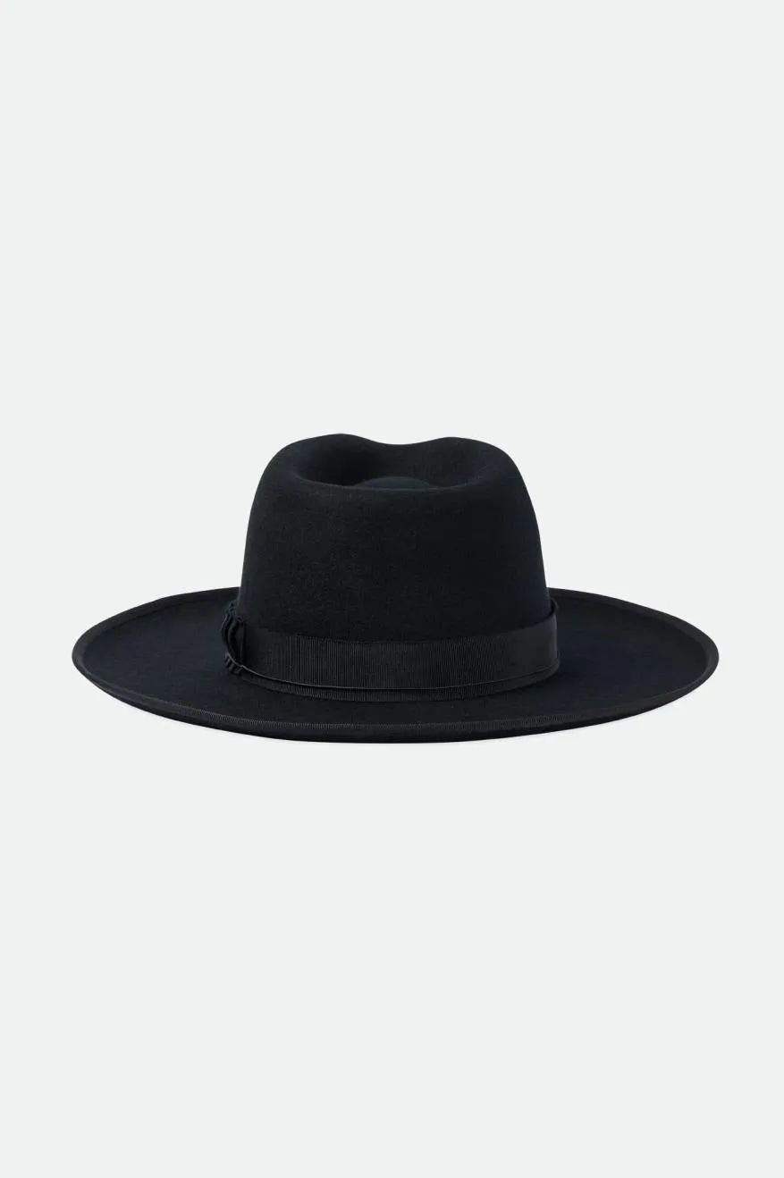 Reno Fedora - Black/Black Brixton