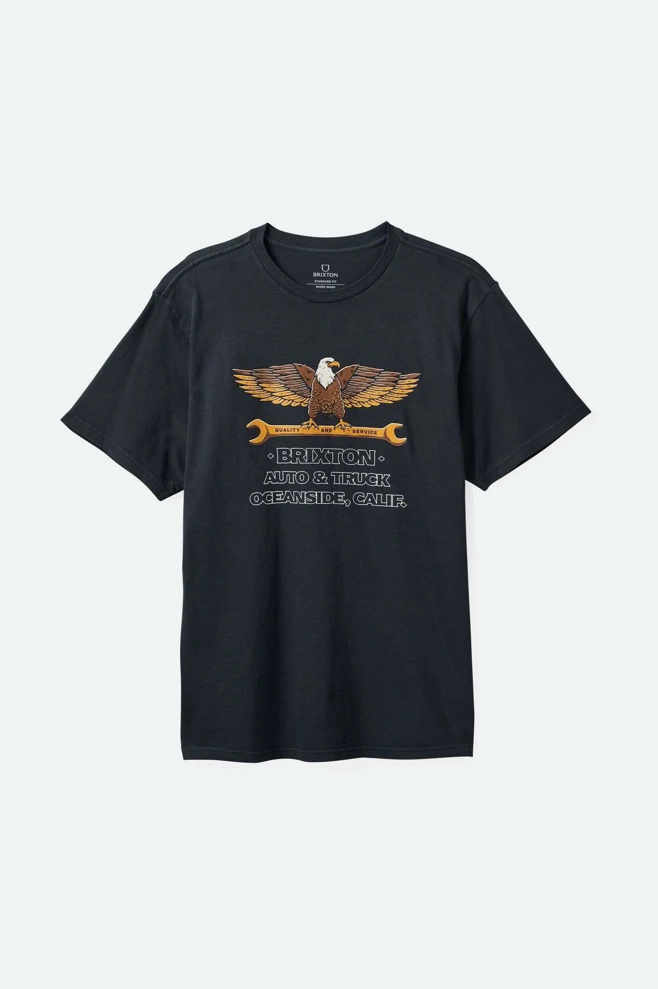 Repair S/S Standard T-Shirt - Black Worn Wash Brixton