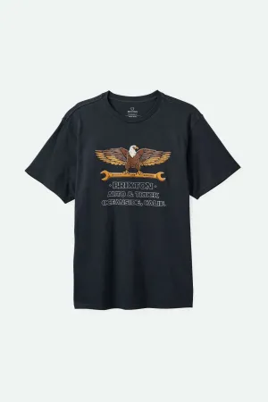Repair S/S Standard T-Shirt - Black Worn Wash Brixton