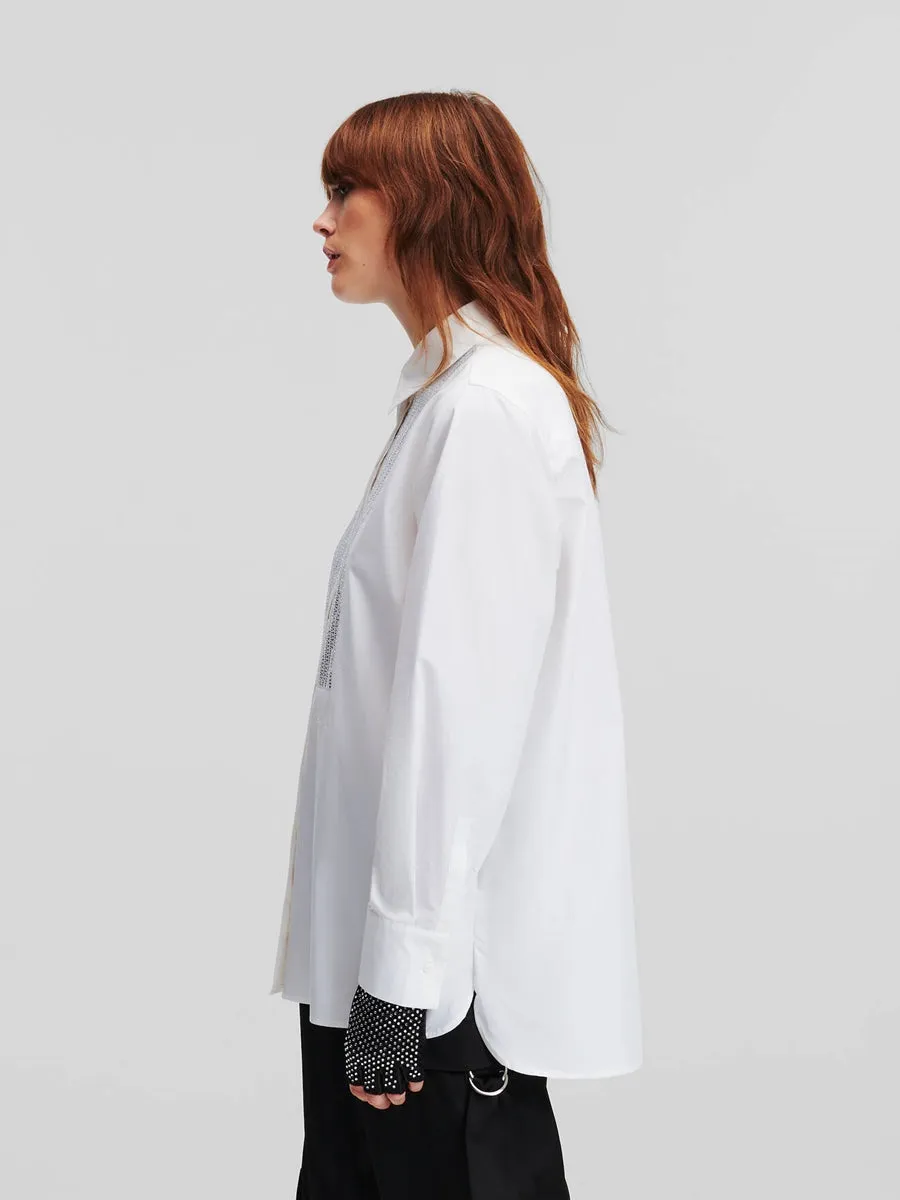 RHINESTONE BIB SHIRT