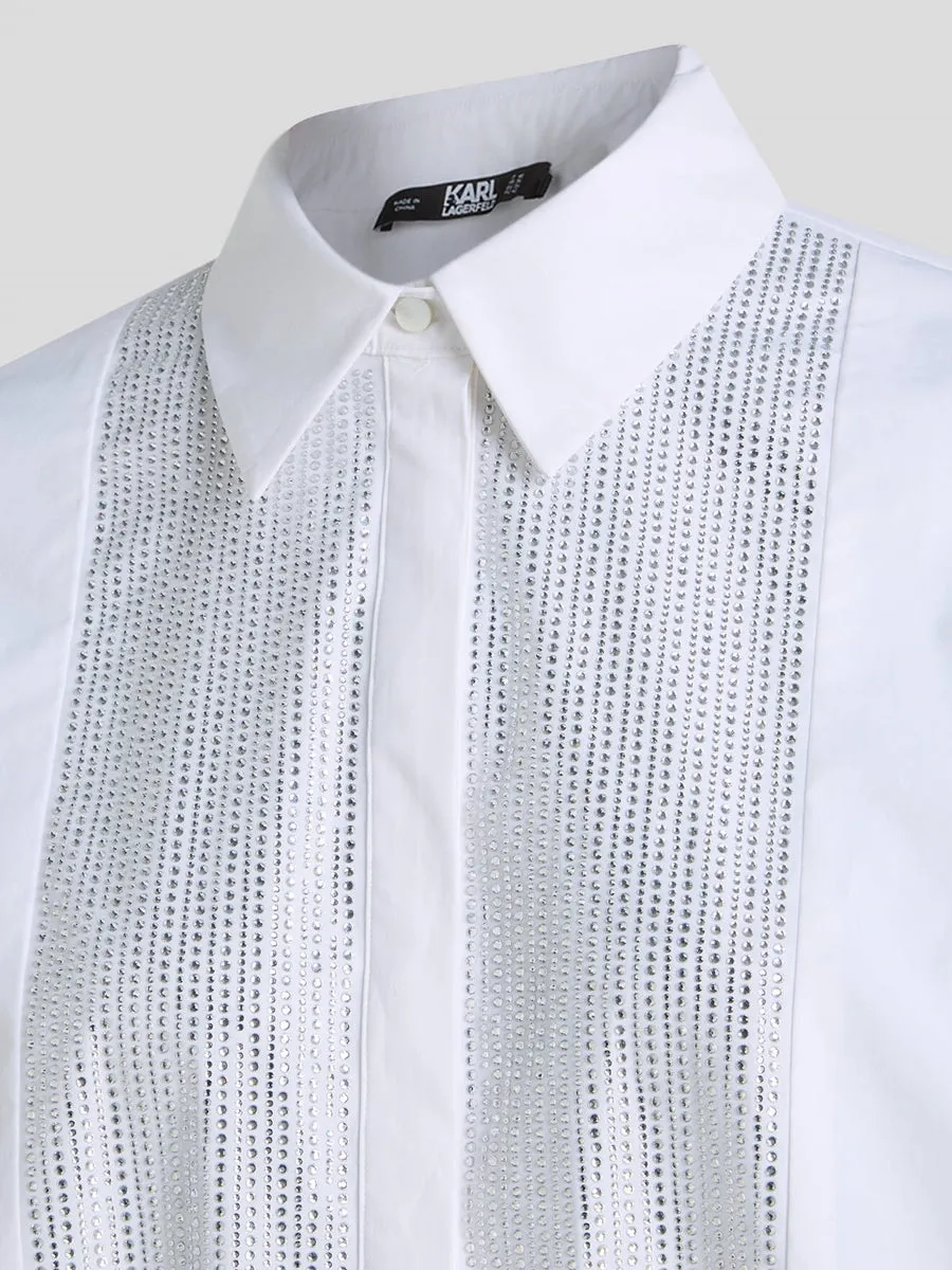 RHINESTONE BIB SHIRT