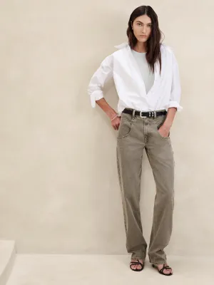 Ribbed Cap-Sleeve T-Shirt Banana Republic