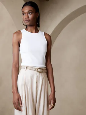 Ribbed Cutaway Tank Banana Republic