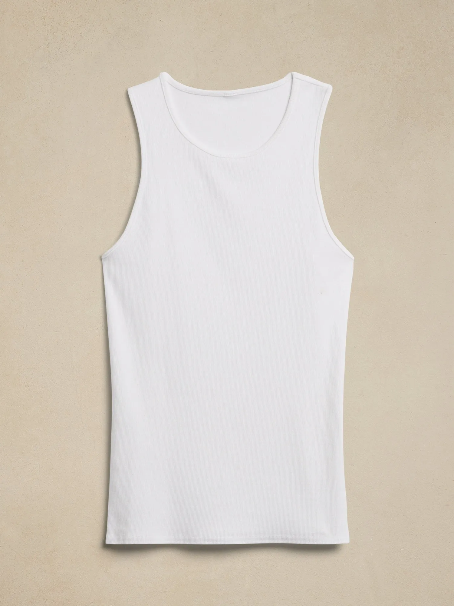 Ribbed Cutaway Tank Banana Republic