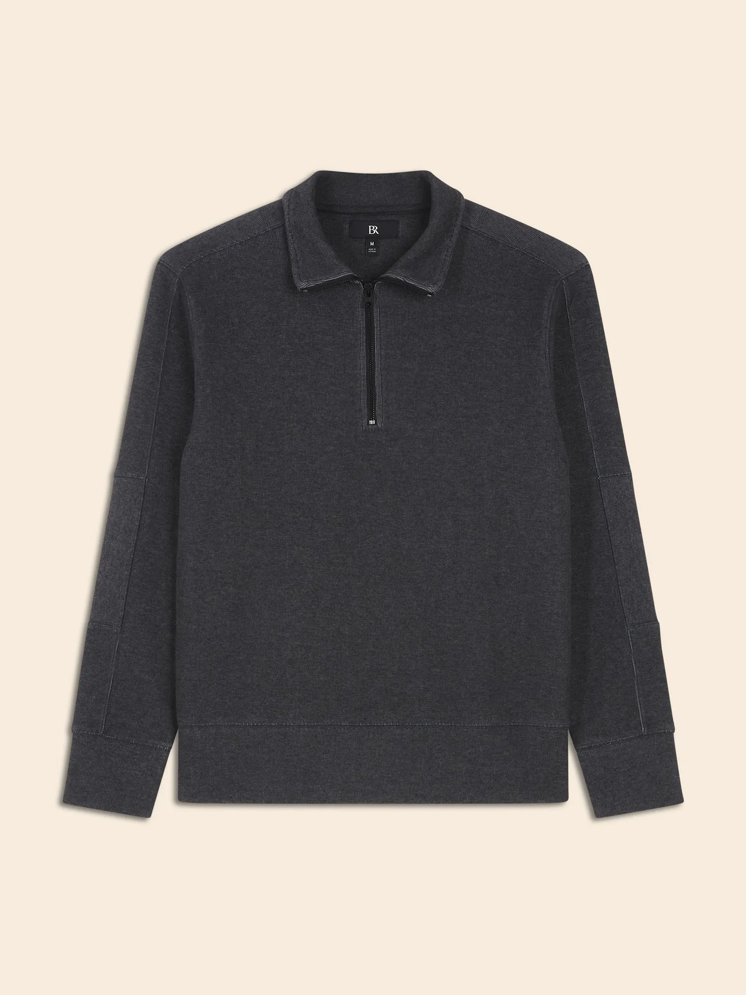 Ribbed Half-Zip Sweatshirt Banana Republic
