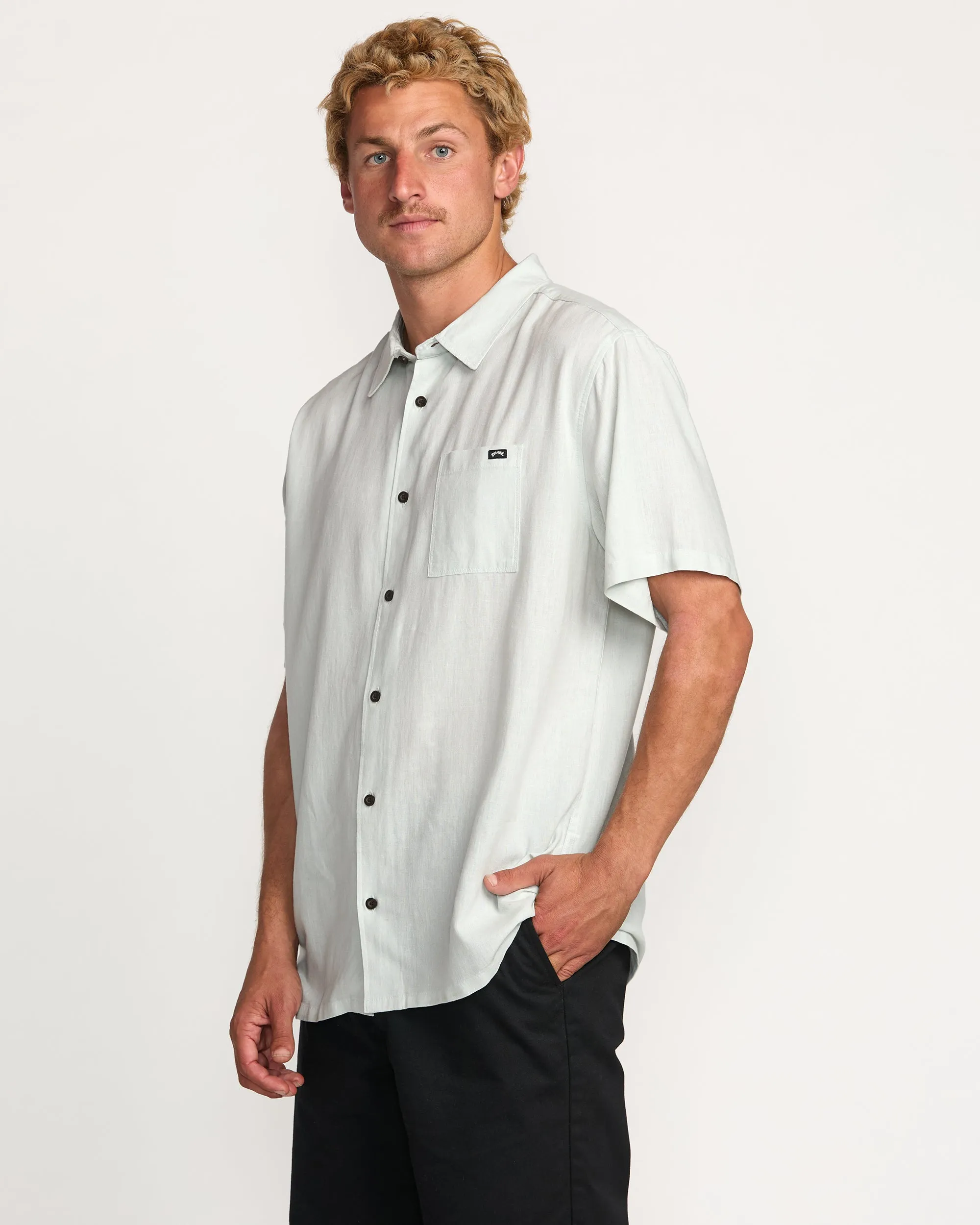 Ricardo Short Sleeve Shirt - Ash Blue Billabong