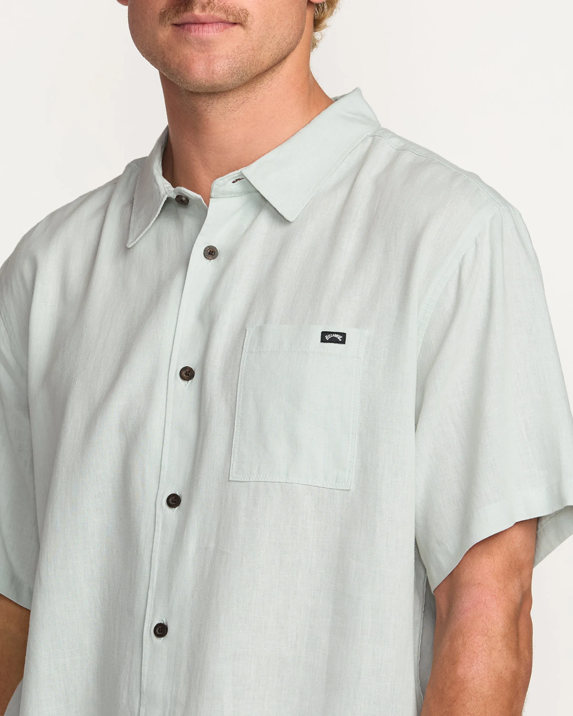 Ricardo Short Sleeve Shirt - Ash Blue Billabong