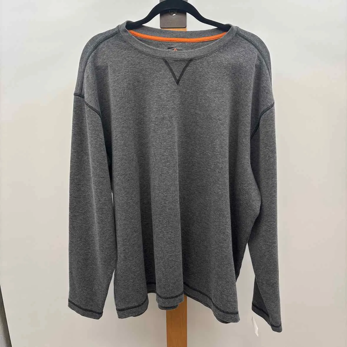 Ridgecut Men's Size 3X Gray Cotton/Polyester Heathered Long Sleeve Shirt
