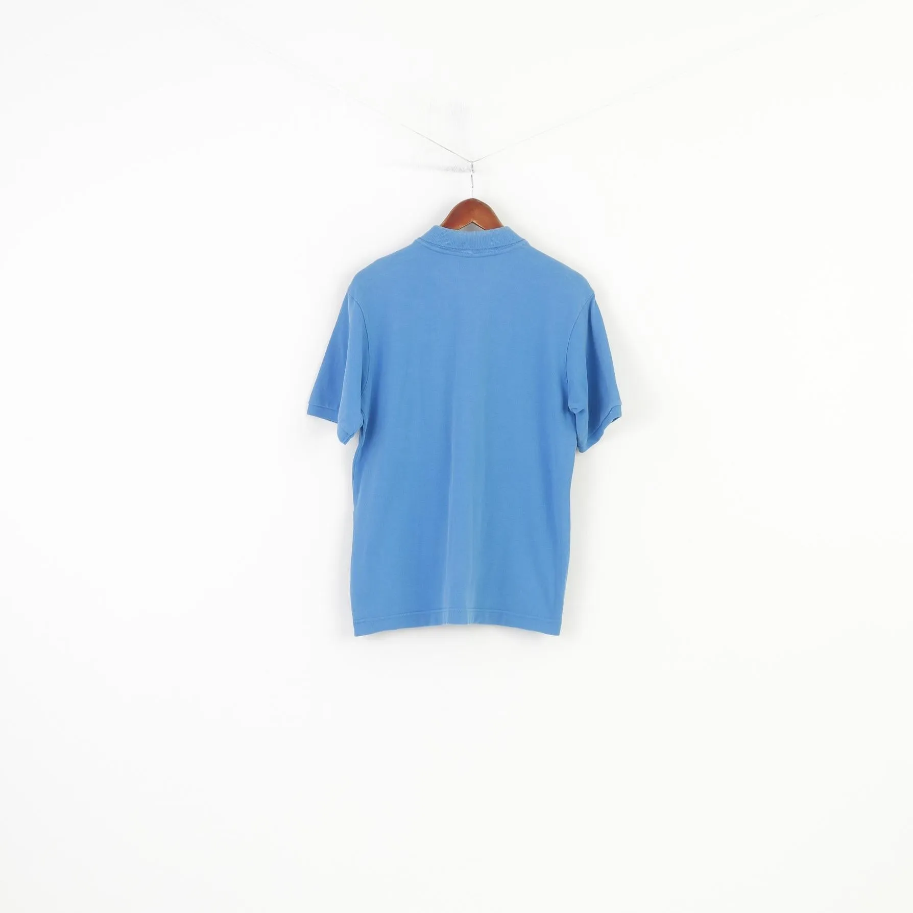 Robe Di Kappa Men M Polo Shirt Cotton Blue Gold Logo Short Sleeve Collar Top