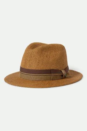 Roma Straw Fedora - Coffee Brixton