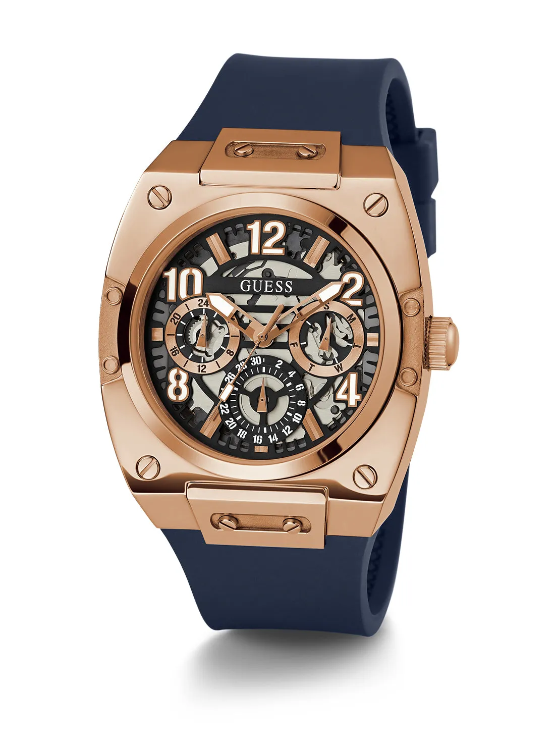 Rose Gold Navy Prodigy Watch Guess