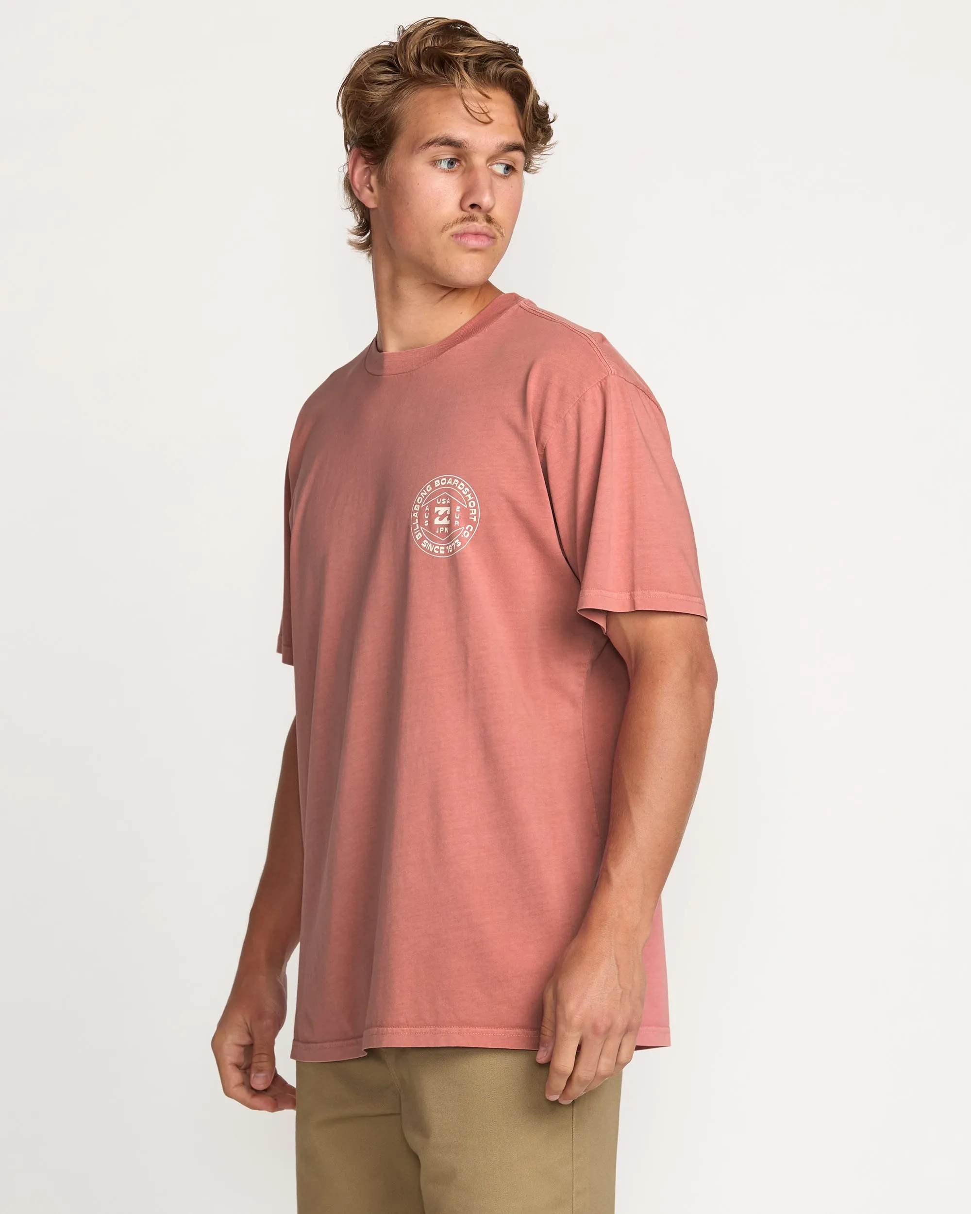 Rotation Premium Wave Wash Tee - Dusty Rose Billabong