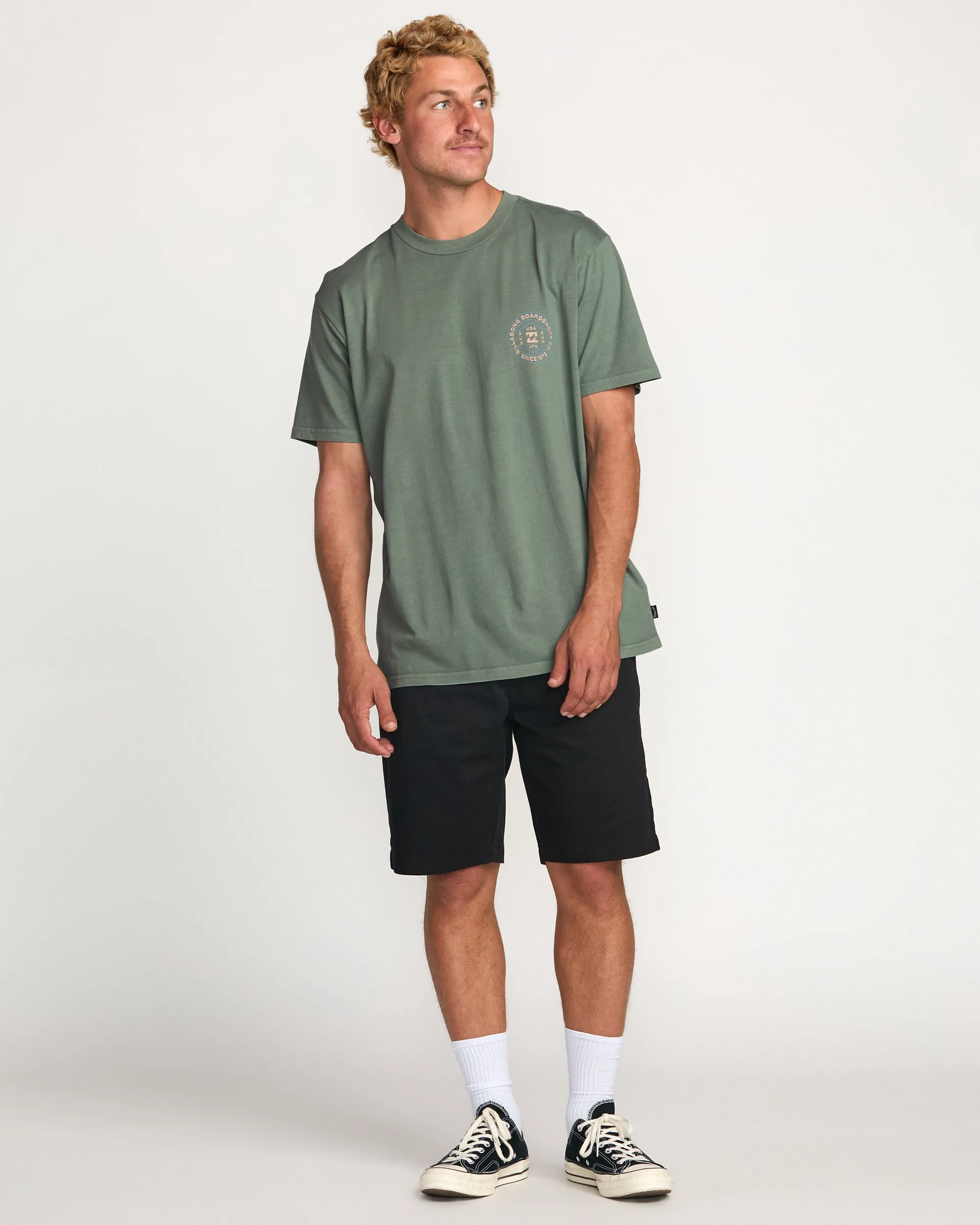 Rotation Premium Wave Wash Tee - Pine Billabong