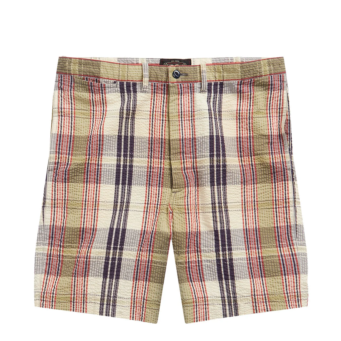 RRL by Ralph Lauren Officer Seersucker Madras Short Multi Blue