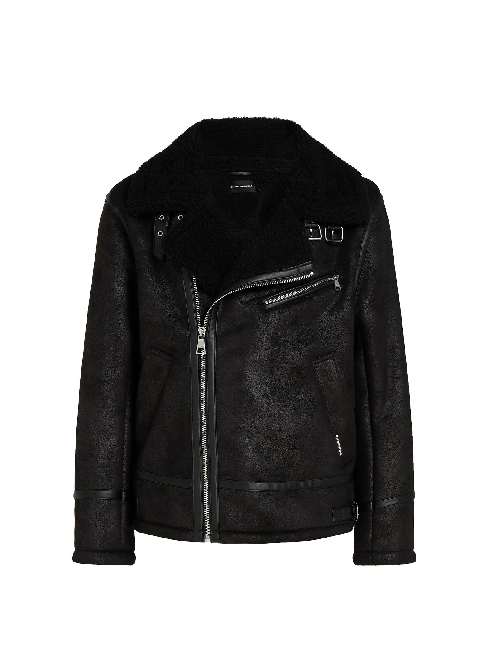 RTW-2 FAUX LEATHER SHEARLING JACKET