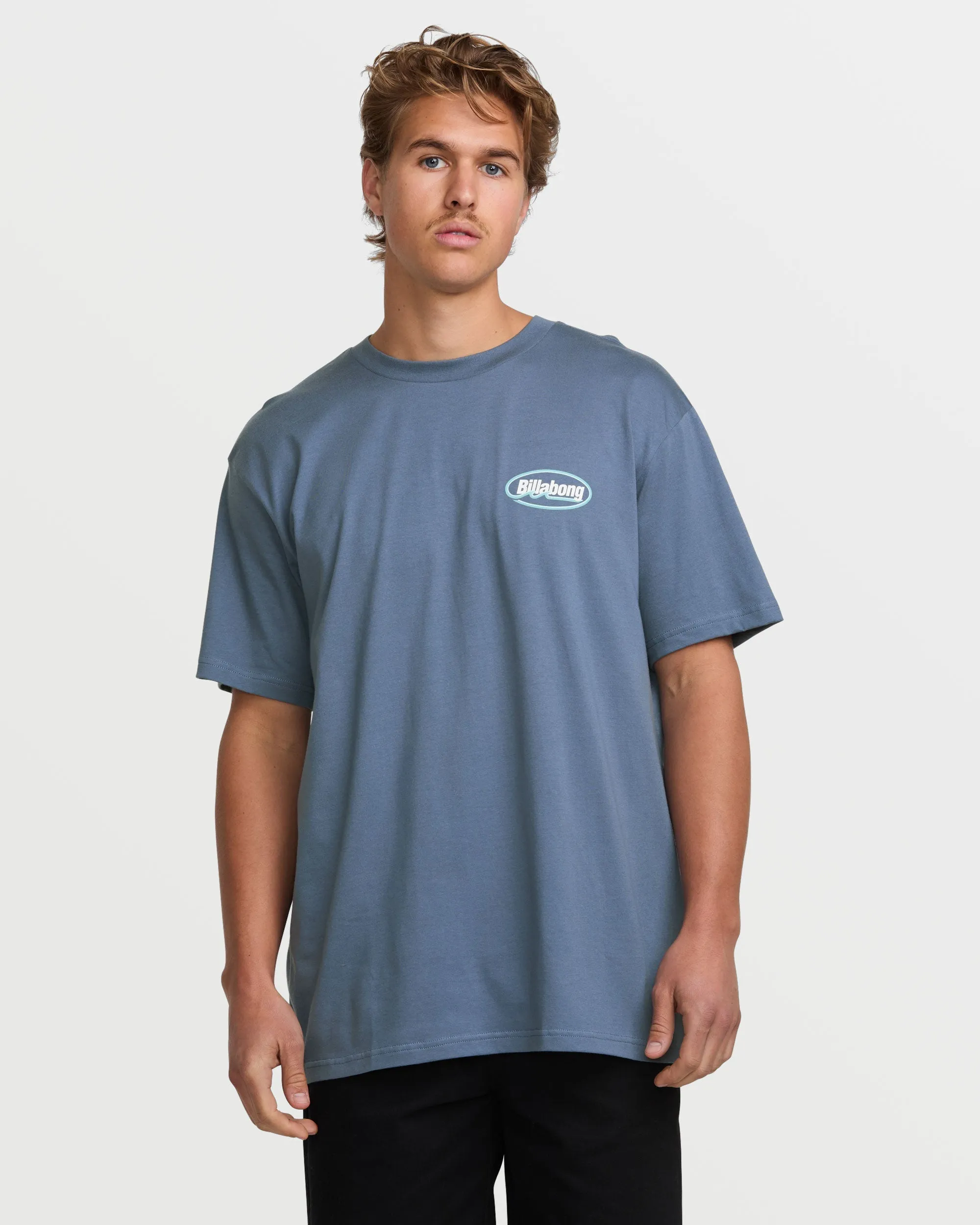Runner Premium Tee - Slate Blue Billabong
