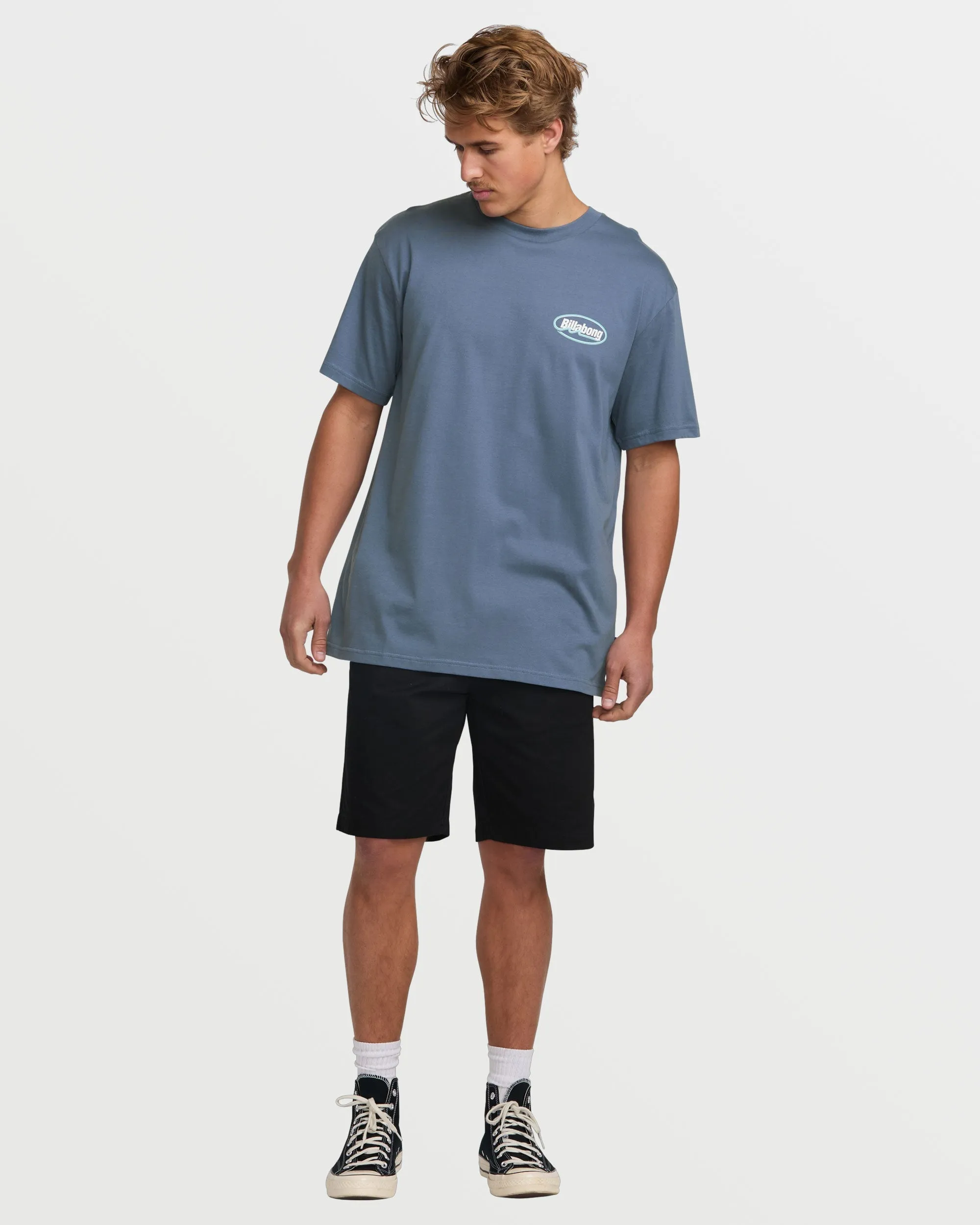 Runner Premium Tee - Slate Blue Billabong