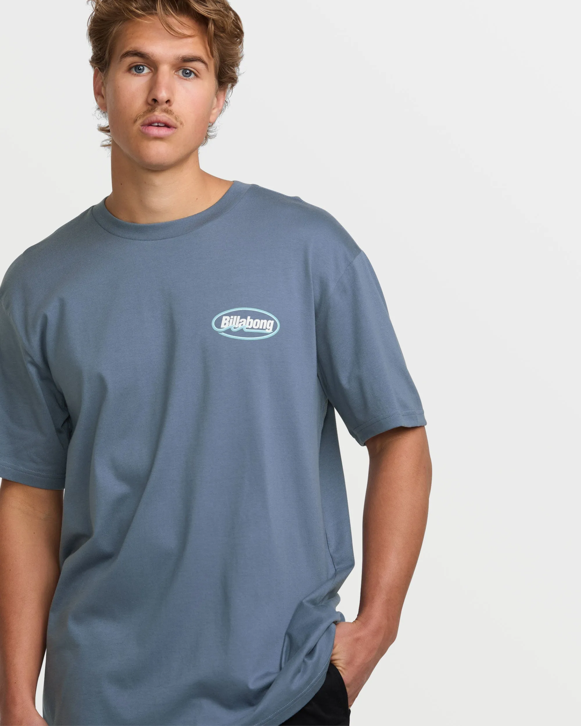 Runner Premium Tee - Slate Blue Billabong