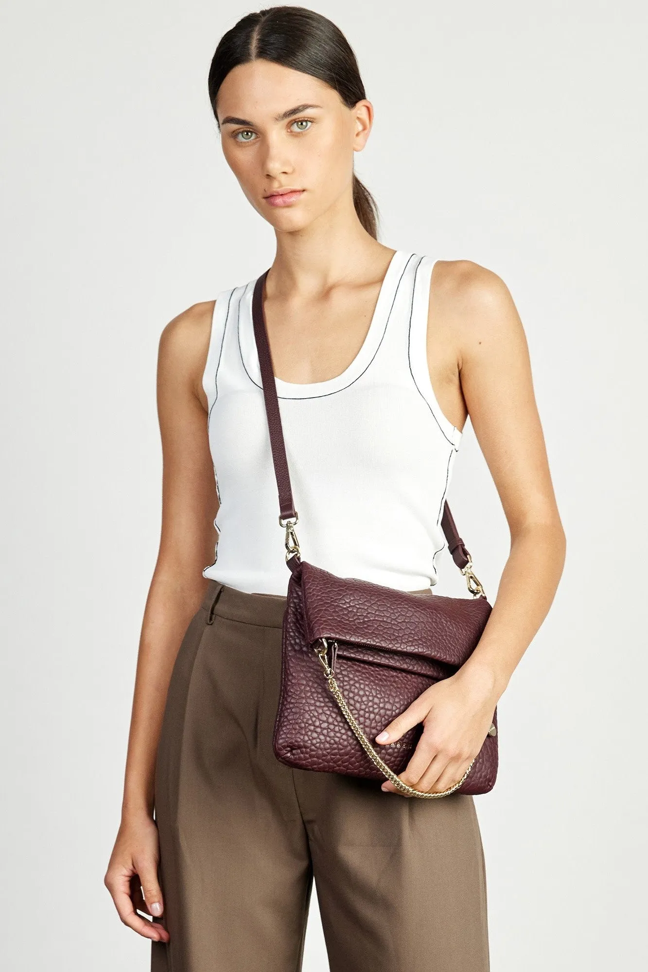 Saben Daria Shoulder Bag Merlot Bubble