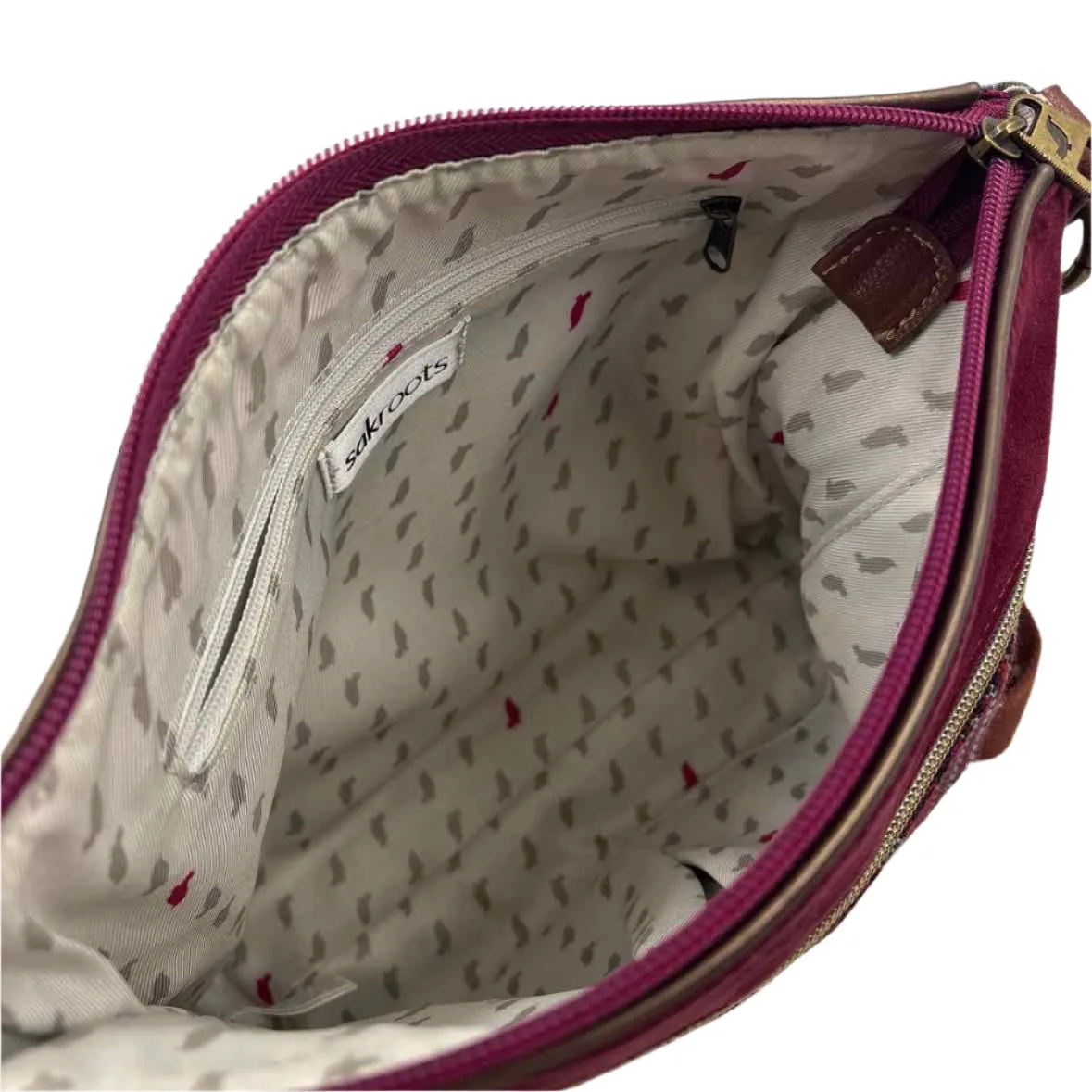 SAKROOTS Maroon & Multi Crossbody Purse
