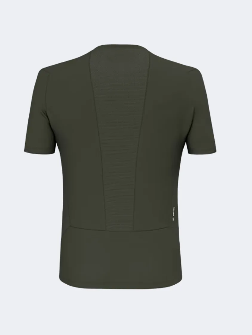 Salewa Pedroc Dry  Men Hiking T-Shirt Green Olive