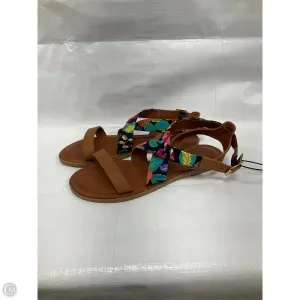 Sandals Flats By Clothes Mentor In Black & Brown, Size: 9