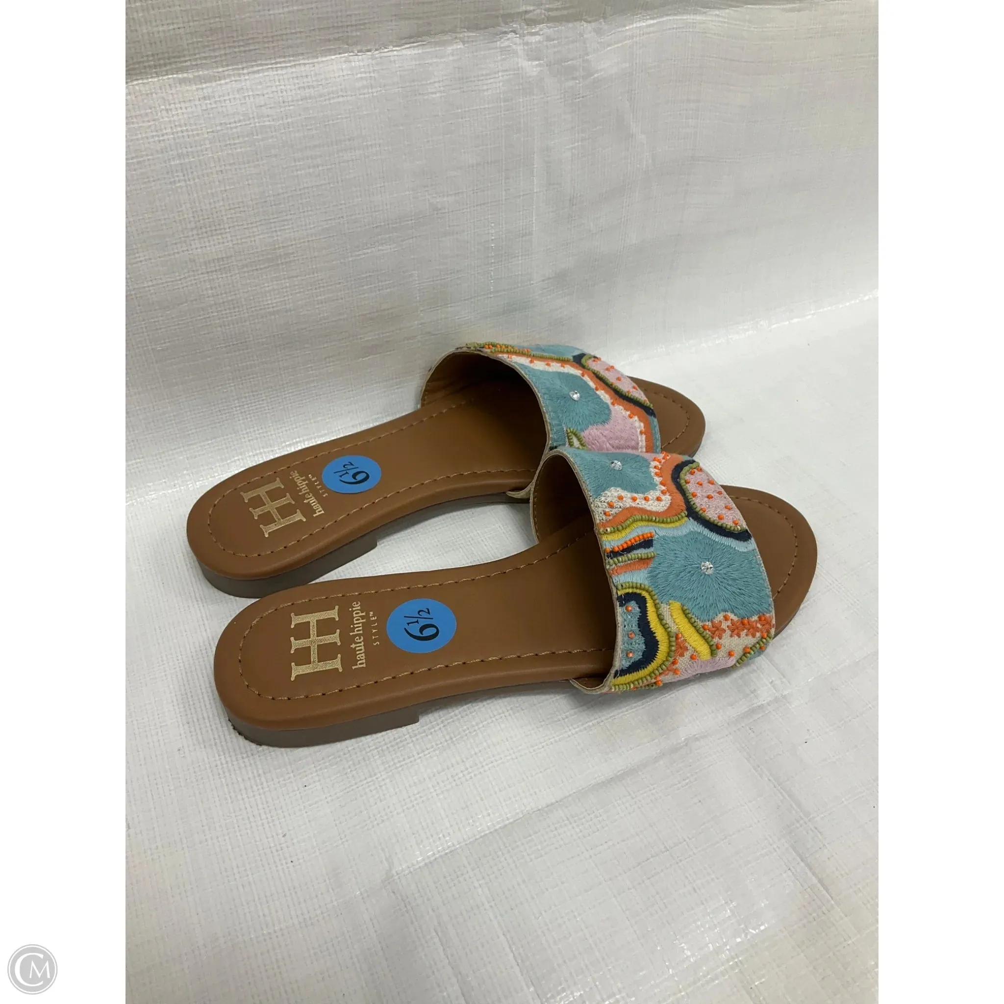 Sandals Flats By Haute Hippie In Multi-colored, Size: 6.5