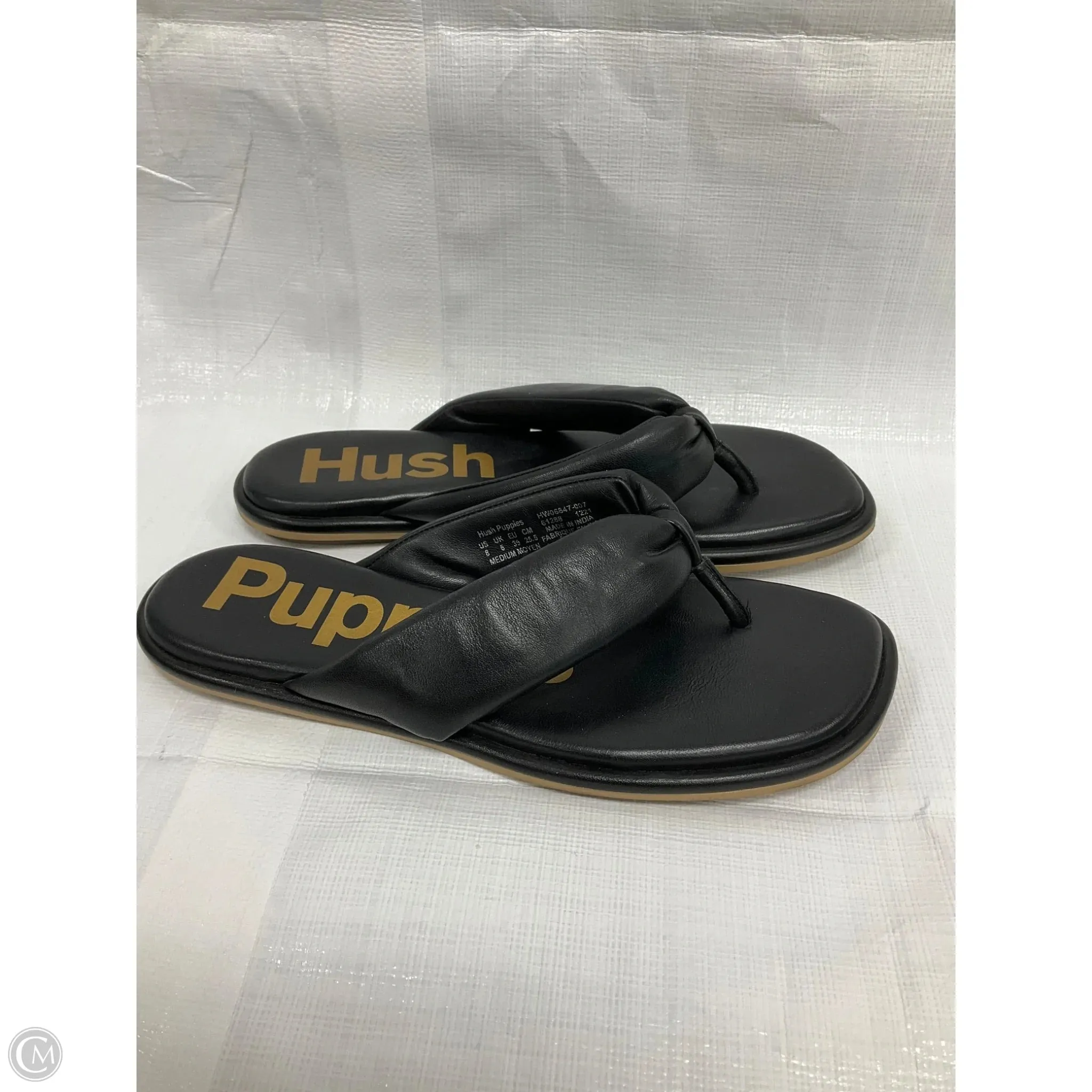 Sandals Flats By Hush Puppies In Black, Size: 8