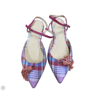Sandals Flats By J. Crew In Plaid Pattern, Size: 6
