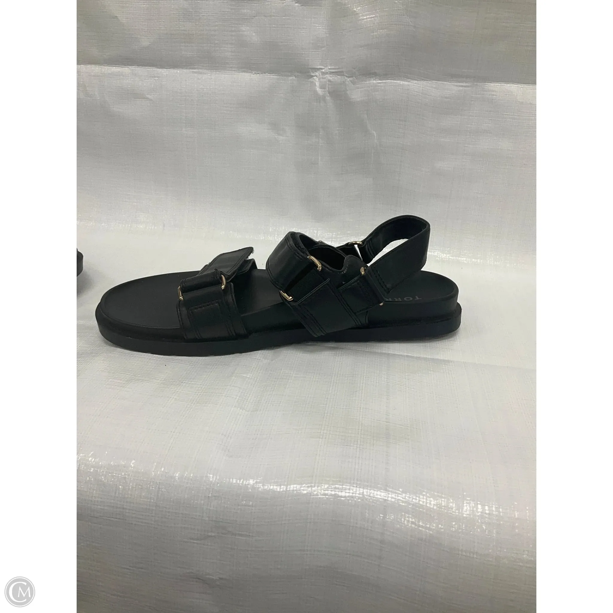 Sandals Flats By Torrid In Black, Size: 9.5