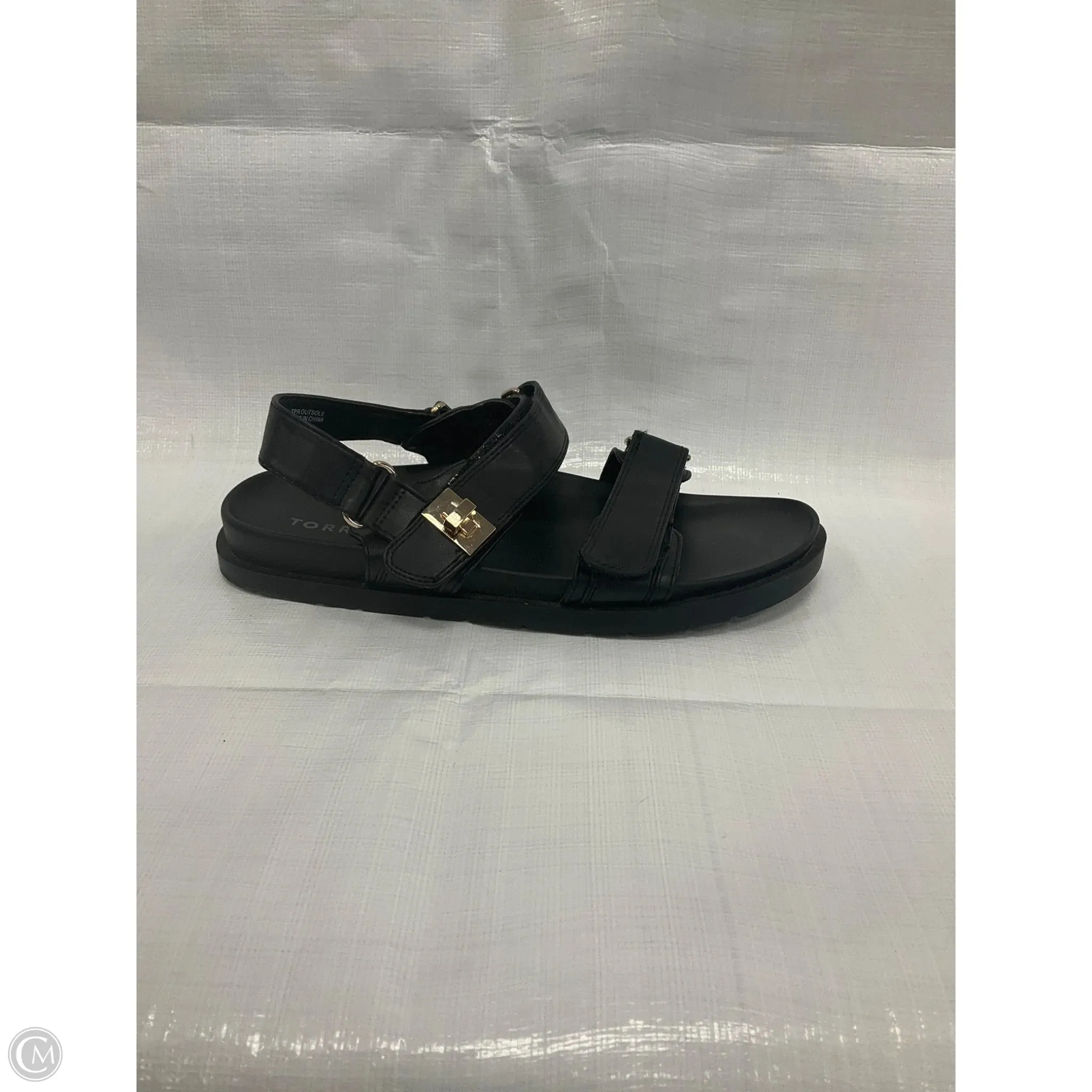 Sandals Flats By Torrid In Black, Size: 9.5