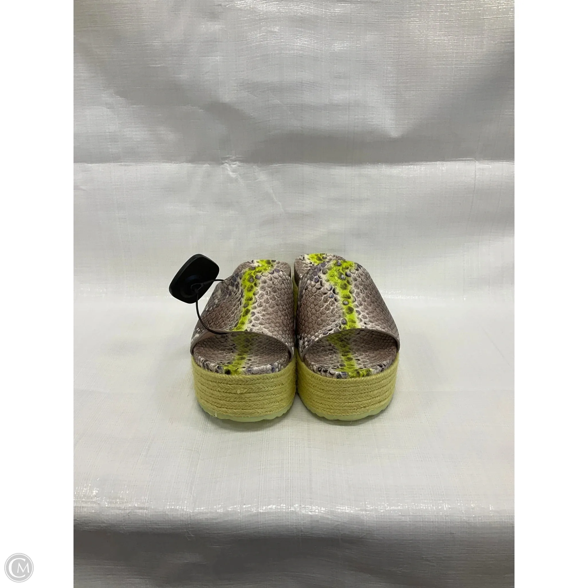 Sandals Heels Wedge By Kate Spade In Snakeskin Print, Size: 8