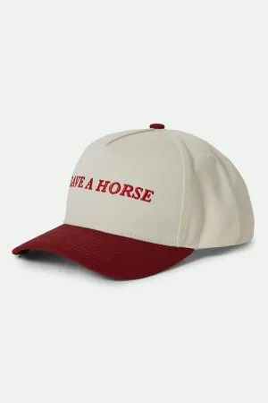 Save A Horse Netplus Snapback - Crimson/Off White Brixton